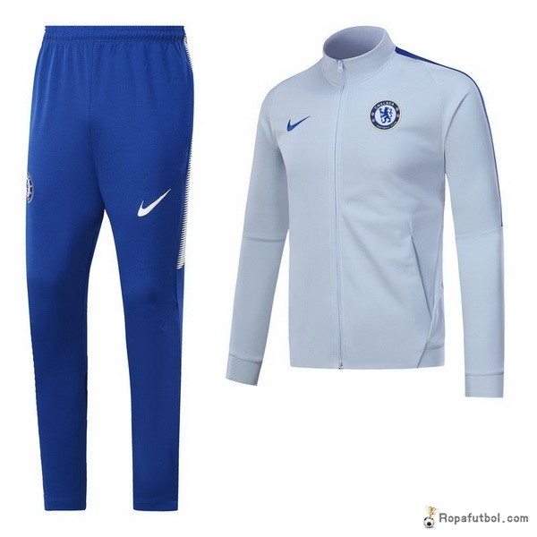 Chandal Chelsea 2017/18 Gris Claro Azul